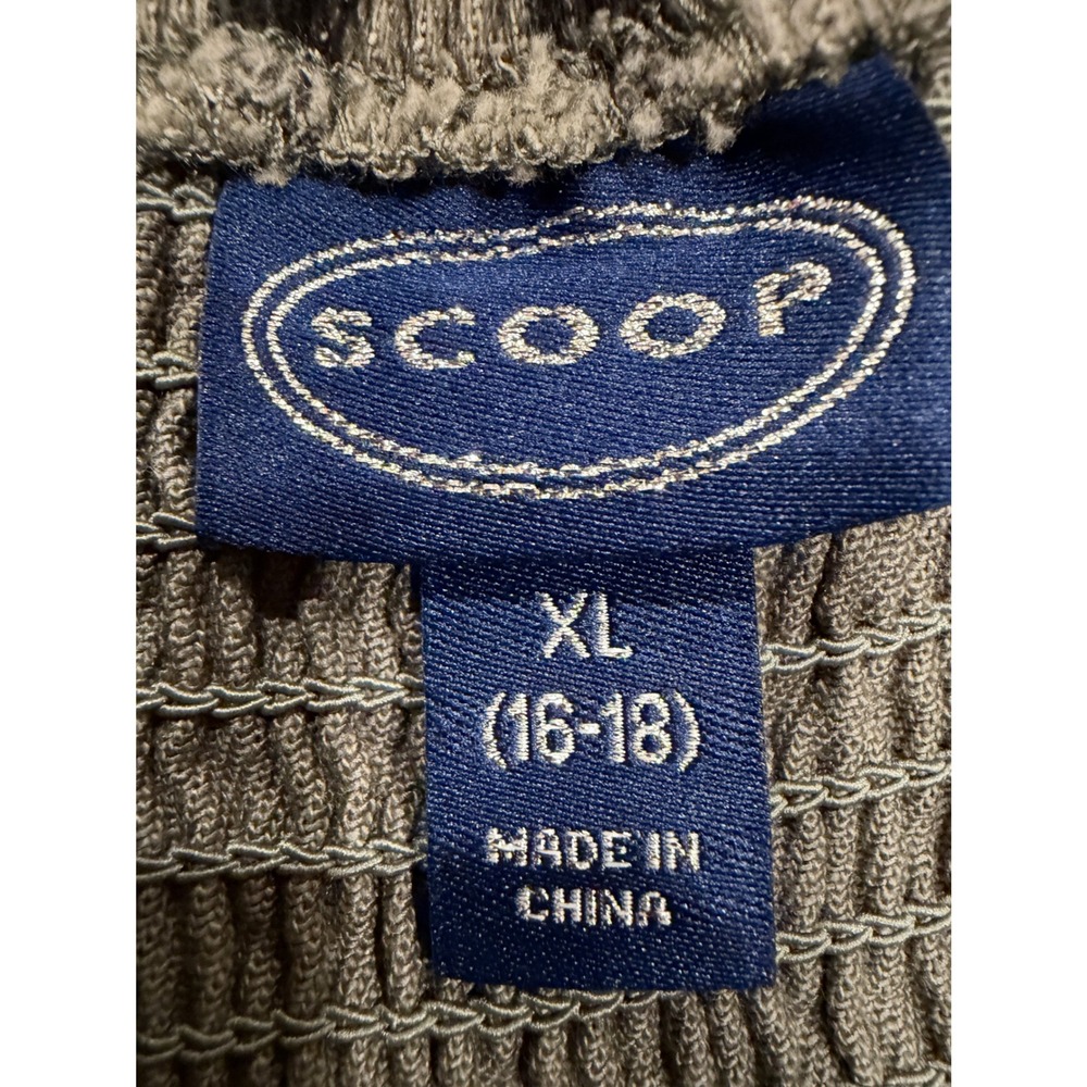 NWT Scoop 3pc Set Leopard Cheetah Denim Jacket Barrel Jeans Peplum Top XL Sz 18 - Picture 8 of 12